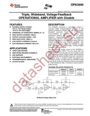 OPA3690IDR datasheet  